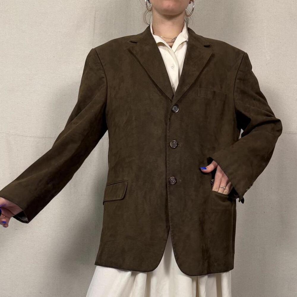 Vintage Tallia Uomo for Nordstrom Brown Sueded Blazer